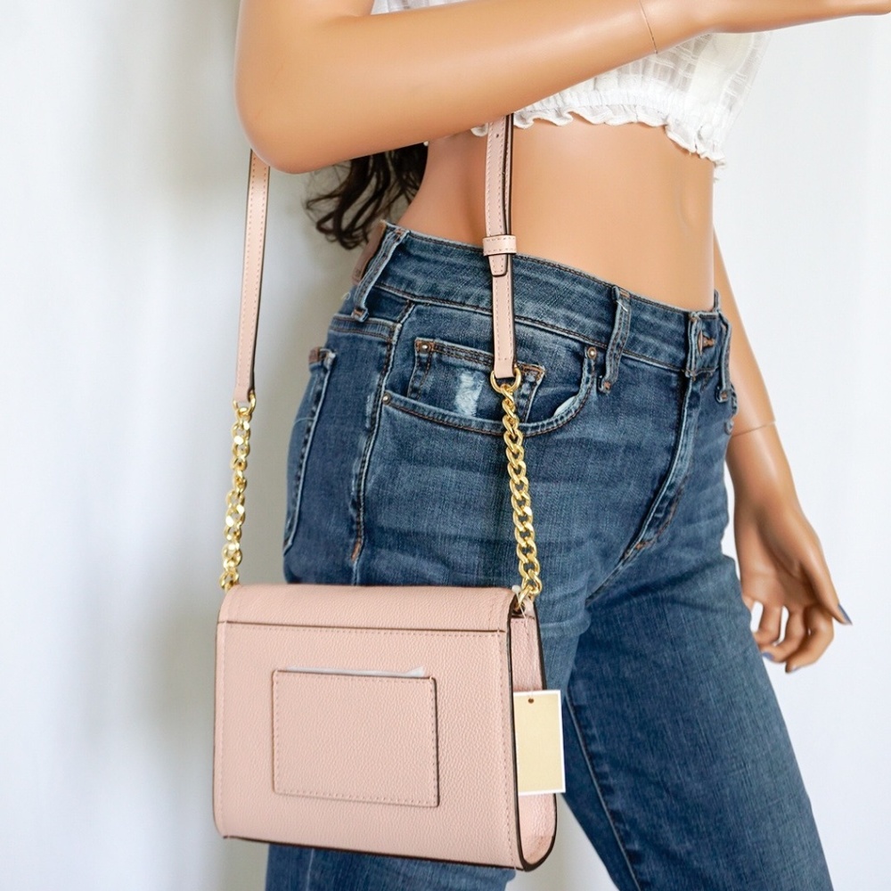 Michael Kors Hayes SM Clutch Leather Crossbody Bag - Picture 3 of 8